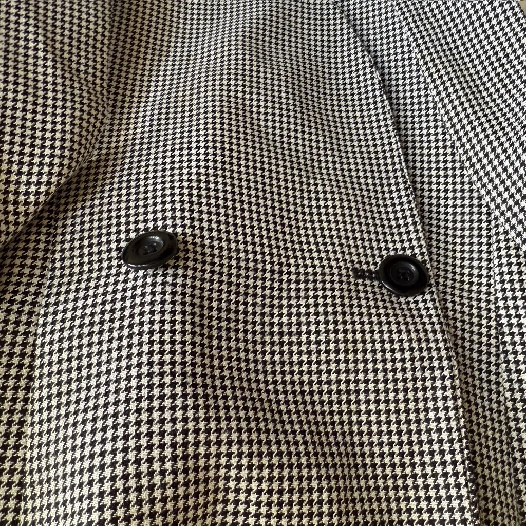 Houndstooth Belted Blazer Tailored Jacket Size 8 Reflections by Spiegel - Image 9