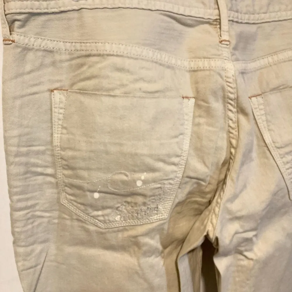 Coast Weber & Ahaus women's size 29 splatter paint aged look distressed trouser Tan - Image 7