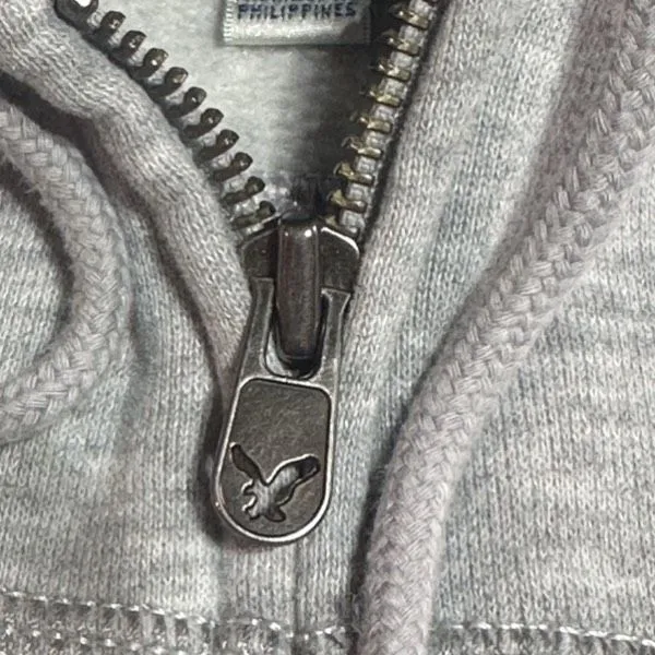 Y2K American Eagle Womens Large SS Full Zip Hooded Sweatshirt Hoodie Twilight 34 - Image 13