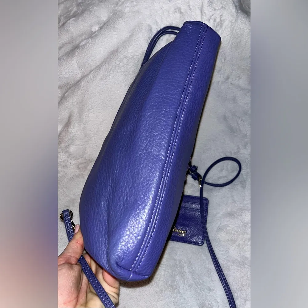 Aimee Kestenberg Leather Purple Crossbody Clutch Bag - Image 6