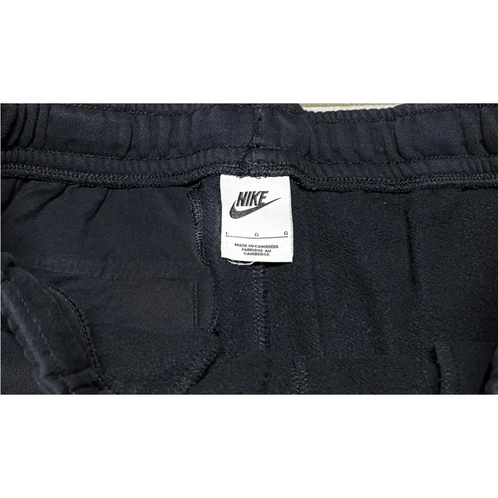 Vintage Y2K Nike Sweatpants Fleece Logo Embroidered Women’s Large Black - Image 4