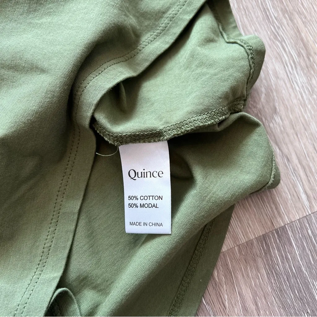 Quince‎ olive green cotton modal sleeveless top - Image 6