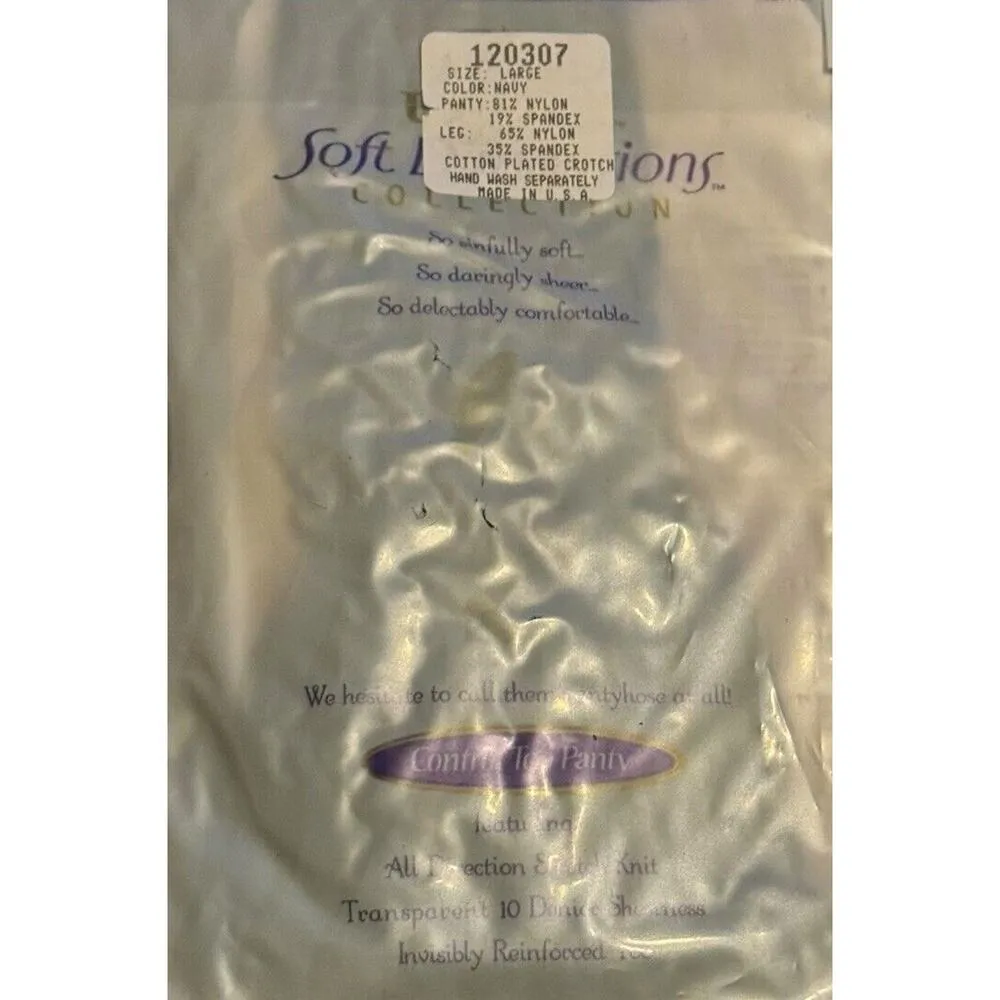 Silkies Navy Ultra Soft Dimensions Control Top Panty Hose 120306 Large Night Out - Image 2