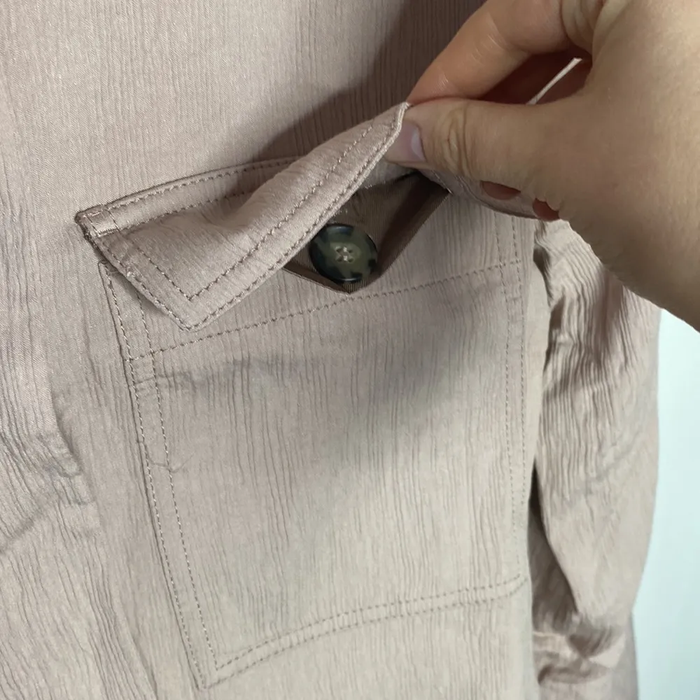 Reiss Ives dusted pink textured twin pocket utility jacket size 2 - Image 10