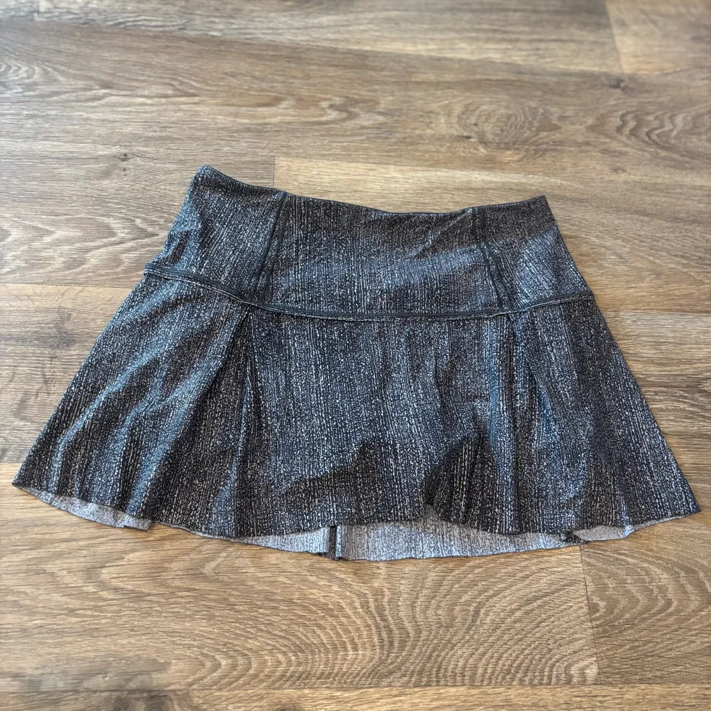 Lululemon Lost in Pace Skirt Salt Alpine White Black Running Tennis Skort Sz 6 - Image 2