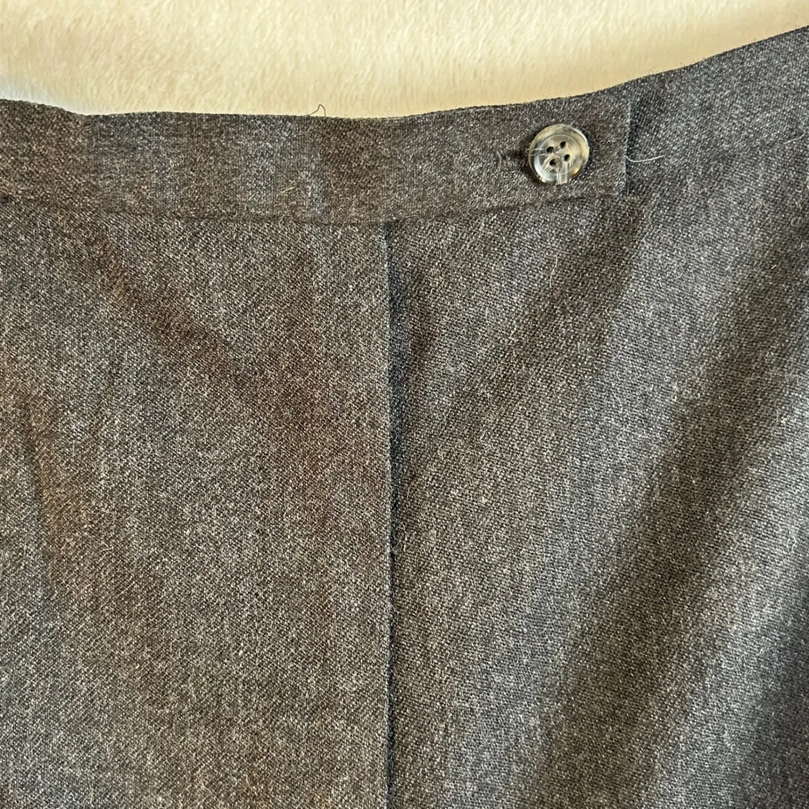 Andrea Viccaro Women's Grey Wool Blend Dress Pants Size 16 Flaw Gray - Image 5