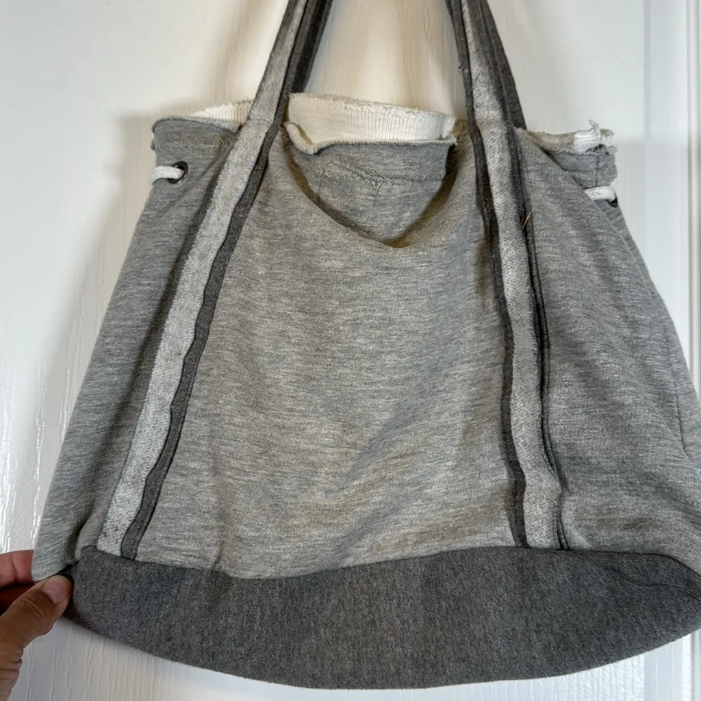 Vegas Golden Knights Sweatshirt Fabric Tote Bag Embroidered VGK Logo Good Cond. Gray - Image 4