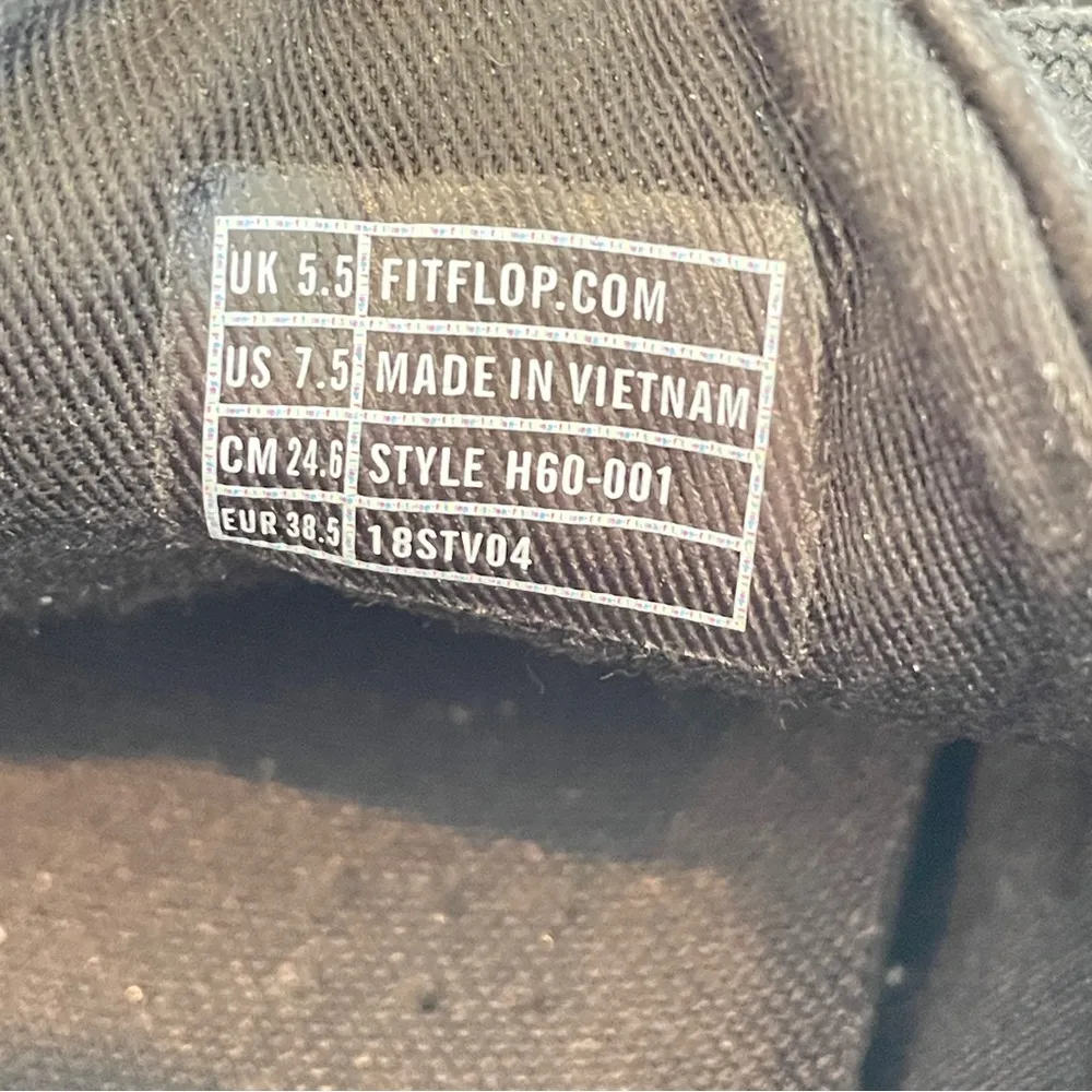 FitFlop Womens Sporty Pop X Fashion Sneaker Size 7.5 Black Suede - Image 7