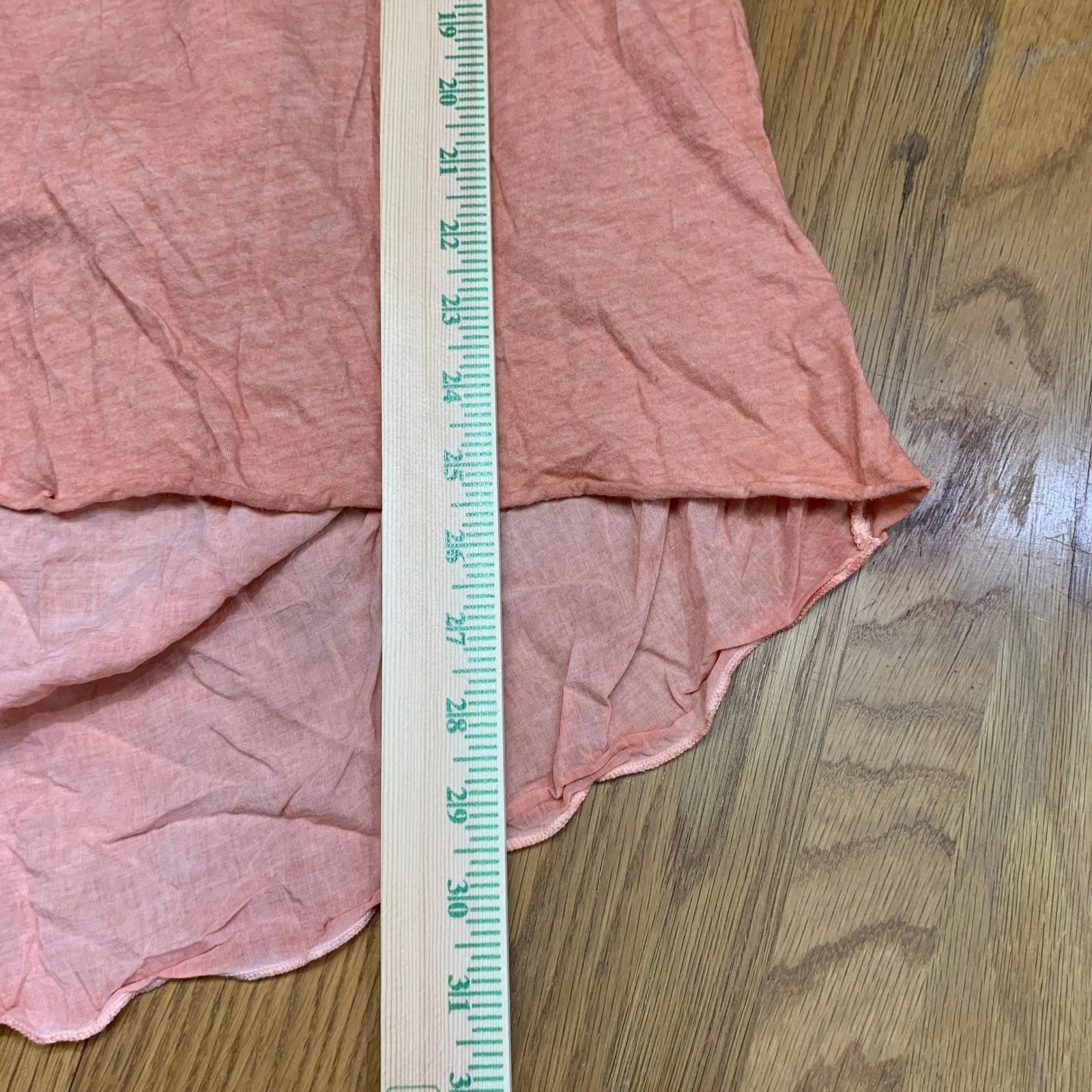 Sundance Tunic Top Coral Pink Long Sleeve High Low Cotton Viscose Size Small - Image 5