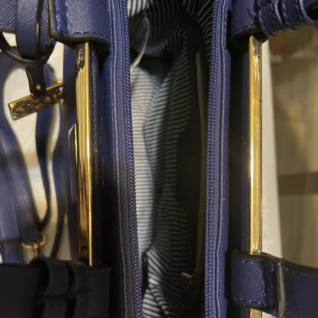 Christian LaCroix  Blue Tote Bag Elegant Design - Image 4