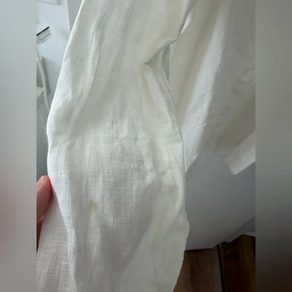 Reformation ivory linen shirt - Image 7