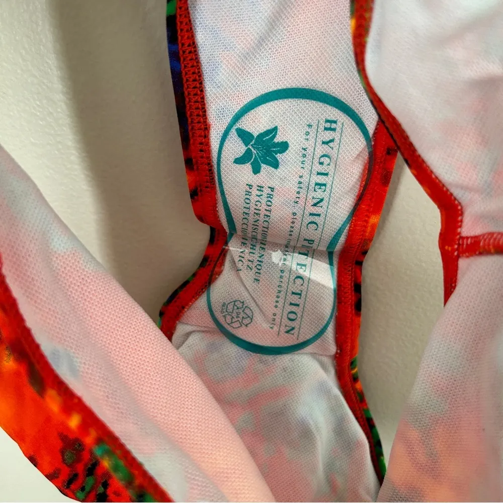 Lisa Maree Swimsuit crawl then walk one shoulder lycra piece sunrise print Red Size XS - Image 13