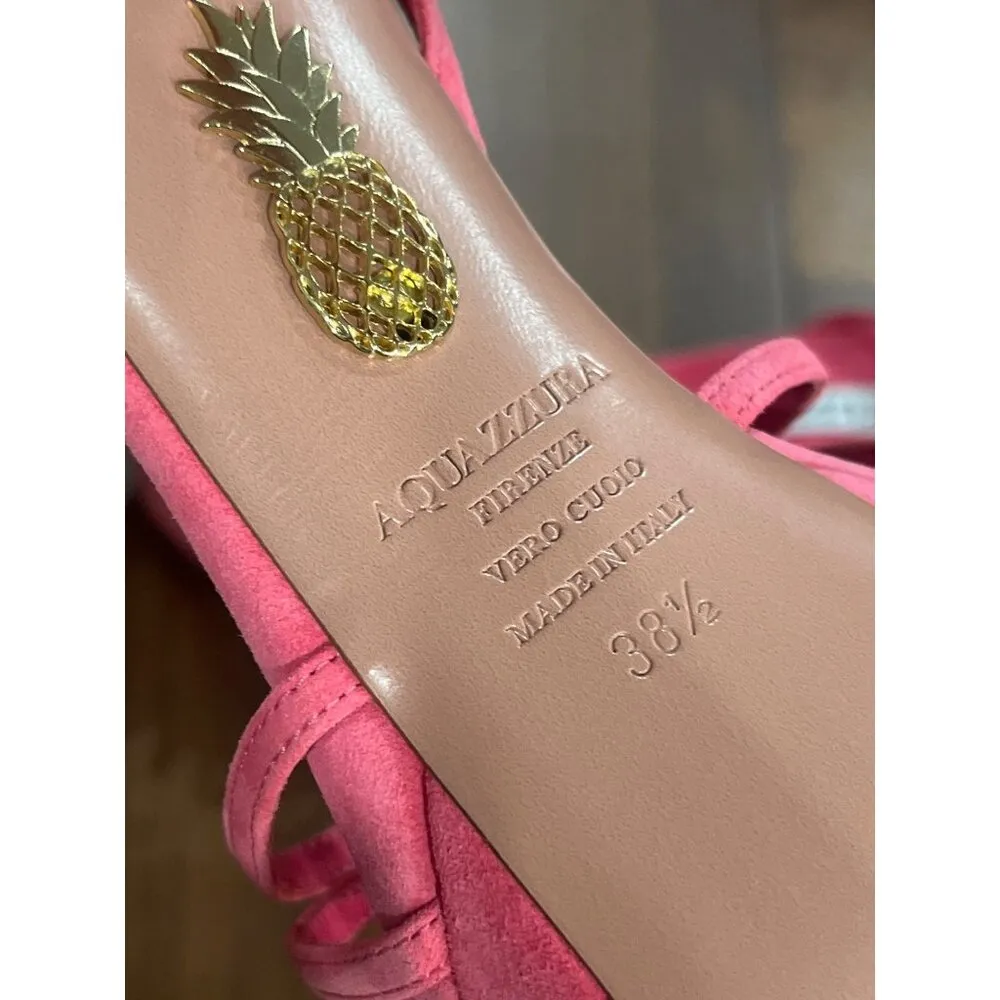 Aquazzura 130mm Flow Plateau Sandals Watermelon 38.5 With Box Pink High Heels Size 7.5 - Image 11