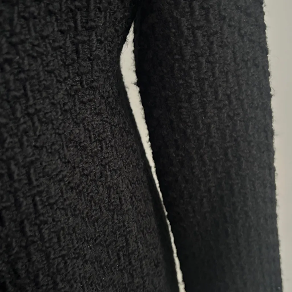 Calvin Klein Black Waffle Knit Coat sz 4 - Image 3