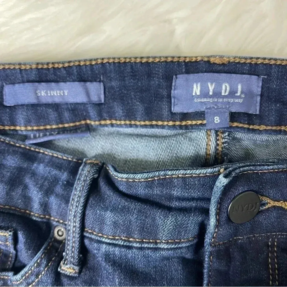 NYDJ Not Your Daughter’s Jeans Skinny Fit Dark Wash Size 8 Lift Tuck Denim - Image 5