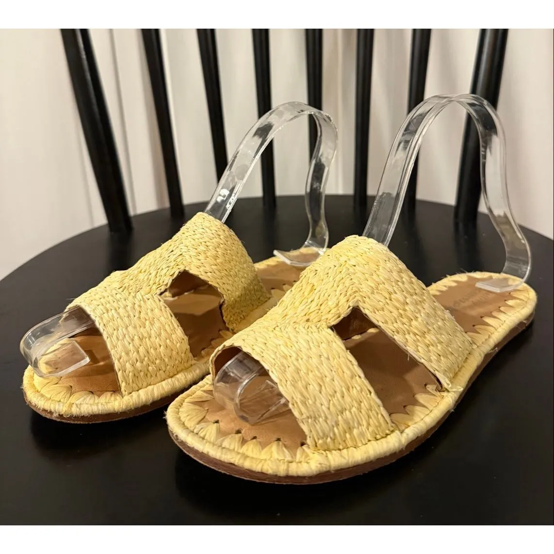 Jeffrey Campbell Ernon Rafia slide sandals size 6 - Image 4