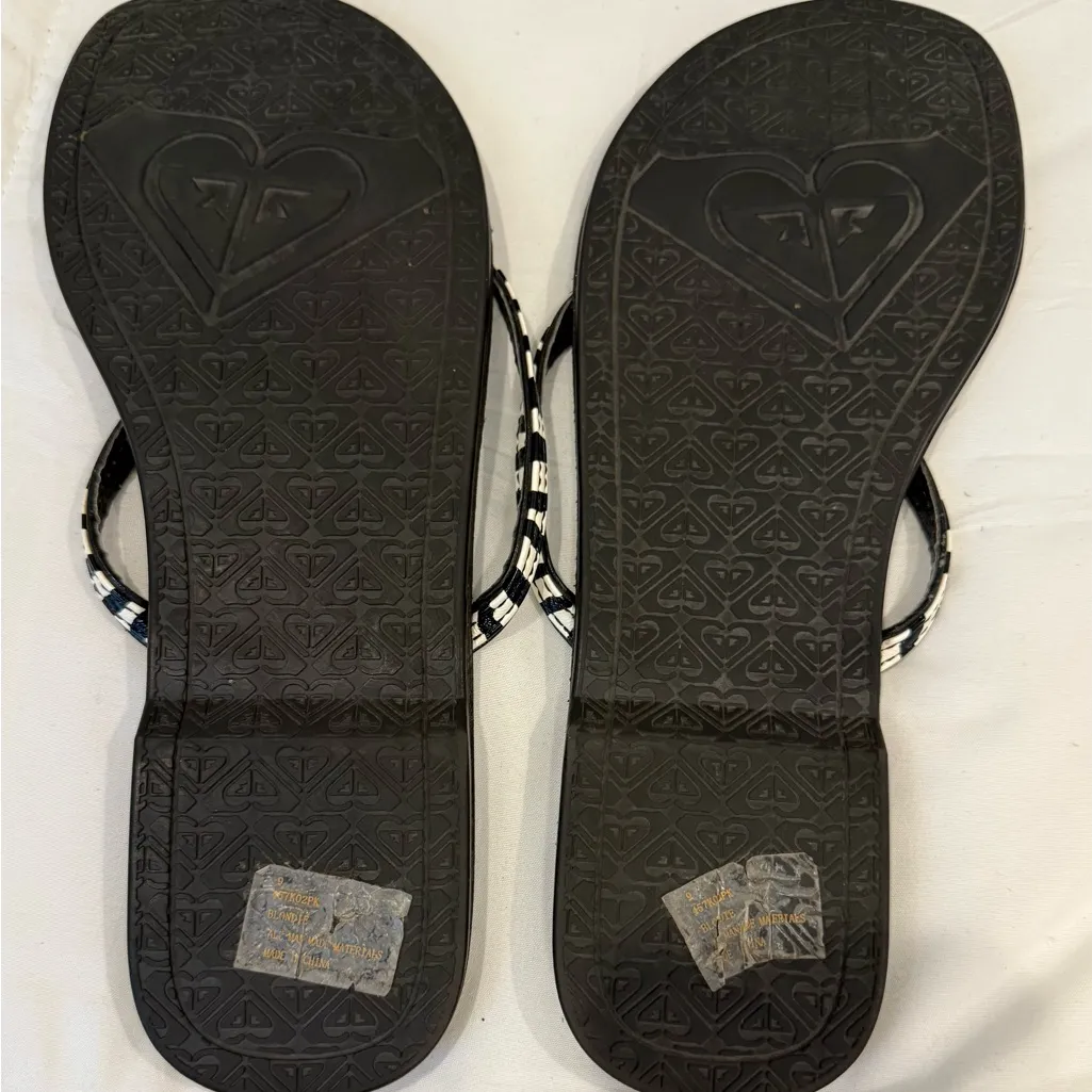 **Reef Blondie Sandals – Black & White Striped – Women’s Size 9** - Image 4