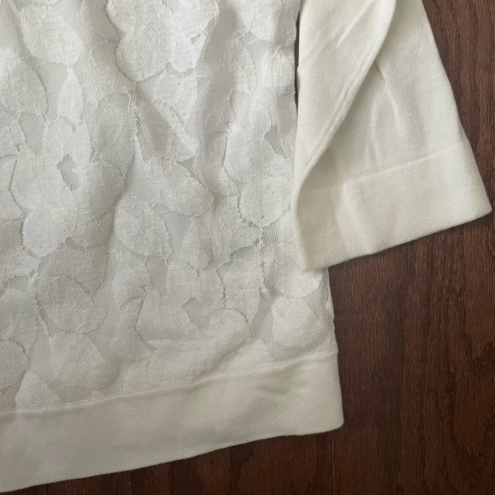 Jones New York White Lace Sweater - Image 4