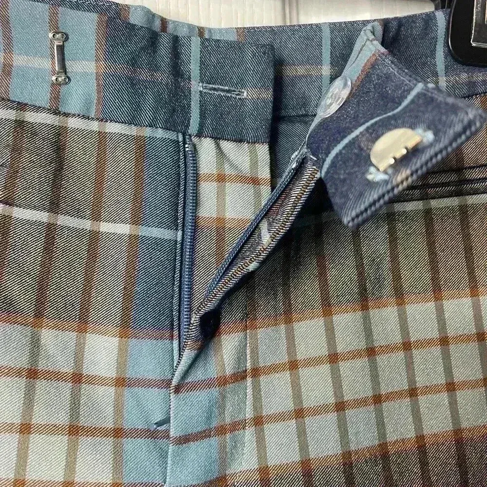 NWT - STAUD Pirouette French Blue plaid Pant Trousers Size XS - Image 9