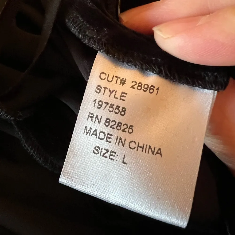 Tadashi Shoji Collection Black Velvet Pants Wide Leg Designer NWT Size Large - Image 8