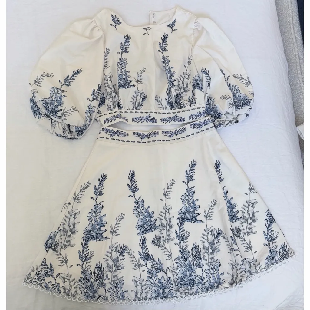 Floerns Floral Two Piece White Size M - Image 3