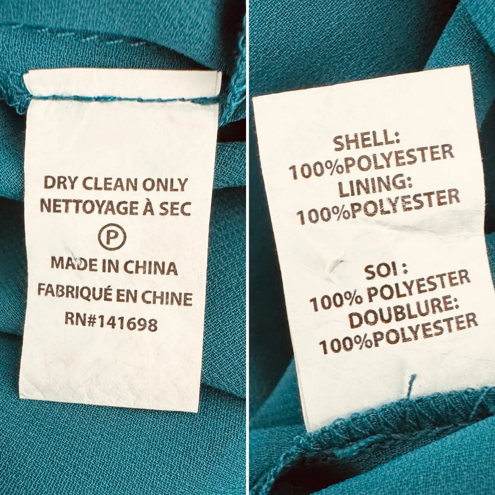 Ramy Brook Annette Halter Dress Petrol Teal Blue Green Smocked Waist Size L - Image 5