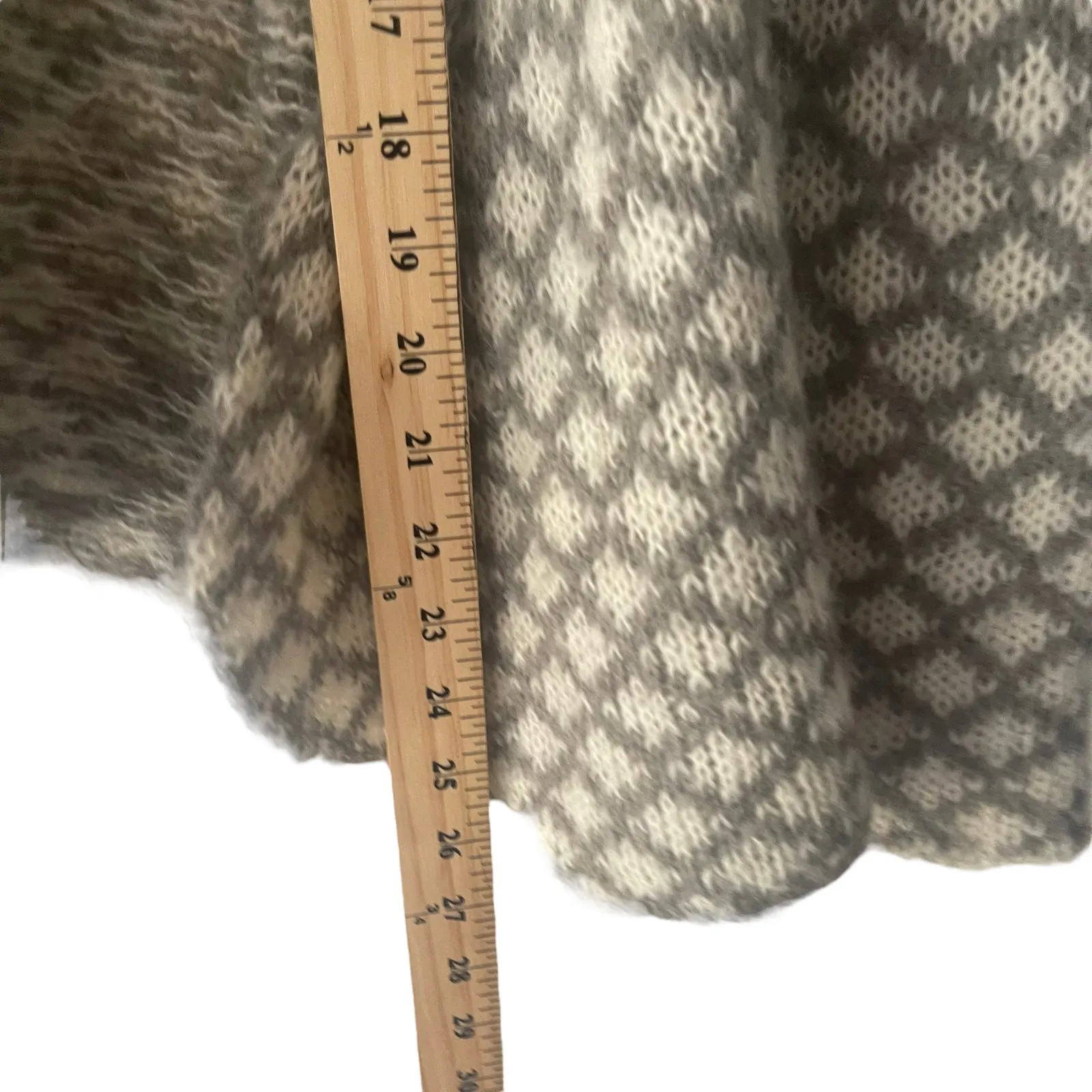 Wooden Ships Women's Size XS Mohair Wool Blend Grey Knit Open Front Cardigan - Image 9