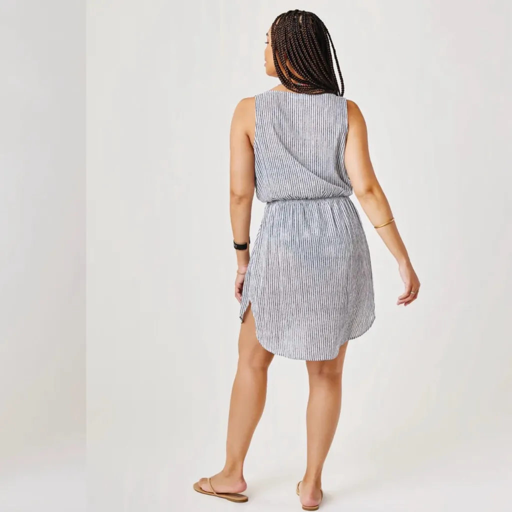 Carve Designs Black and White Mini Dress - Image 3