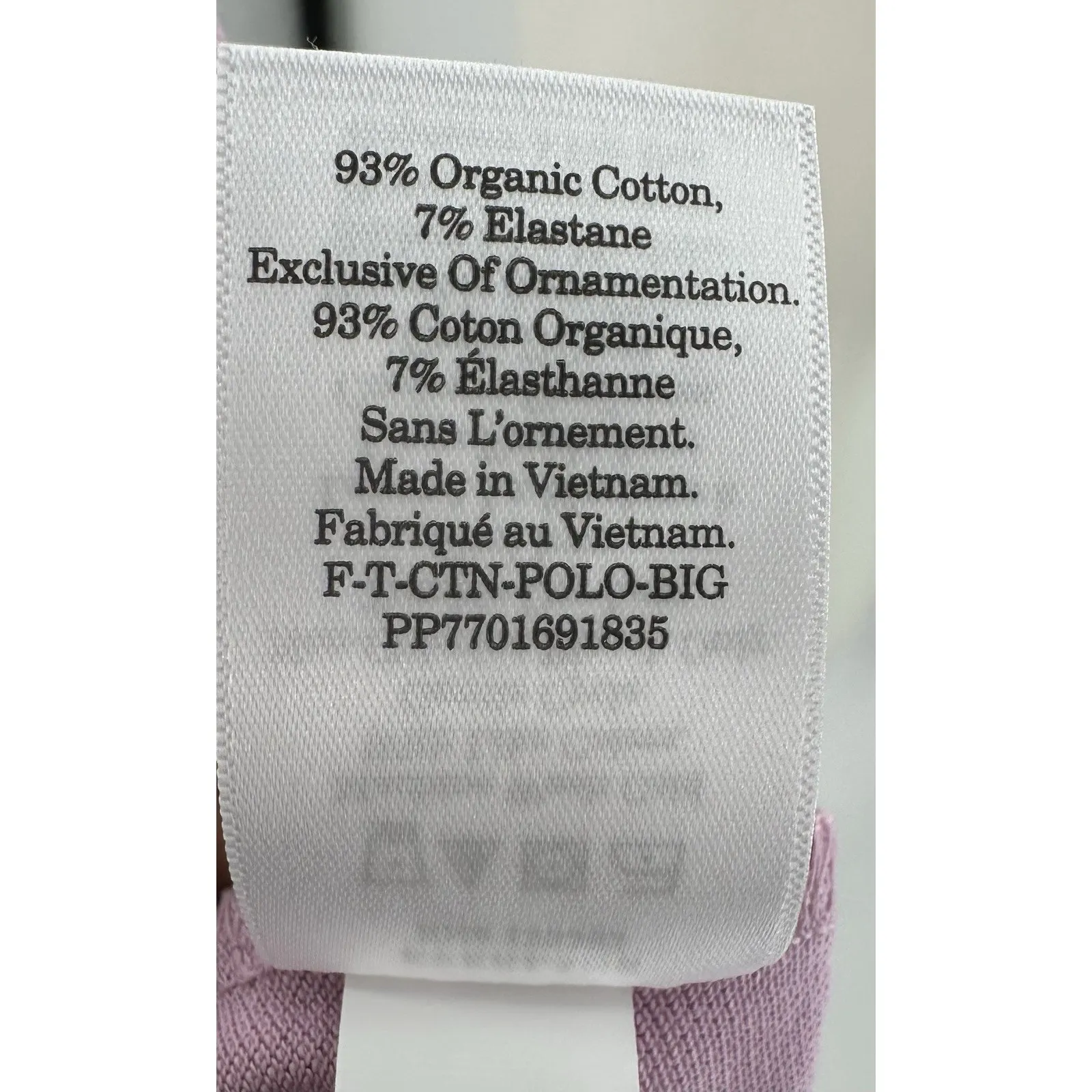 Everlane Women’s Organic Cotton Polo Shirt Pink Short Sleeve Pullover Top Sz S - Image 9