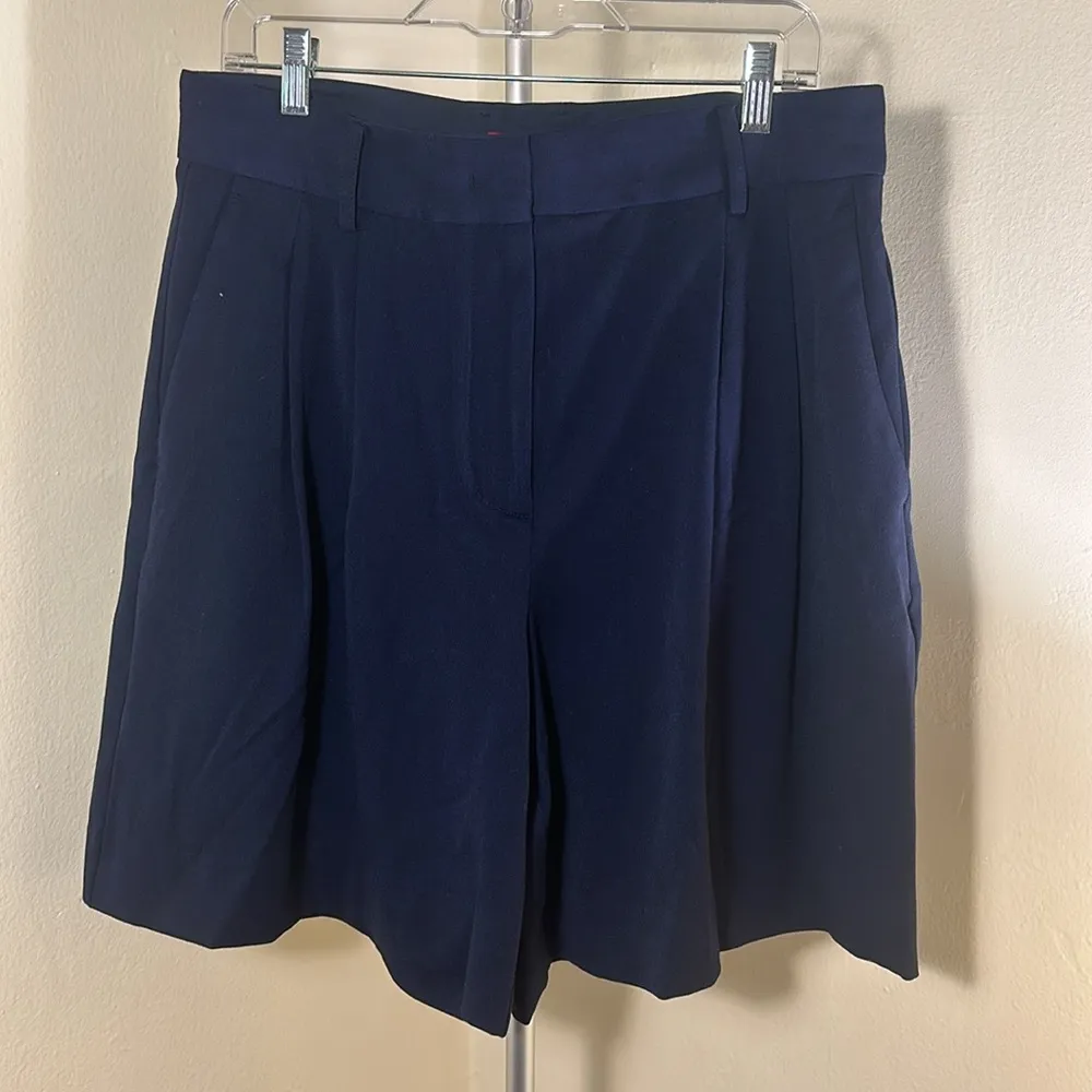 STAUD
Luisa pleated twill shorts size 12 - Image 5