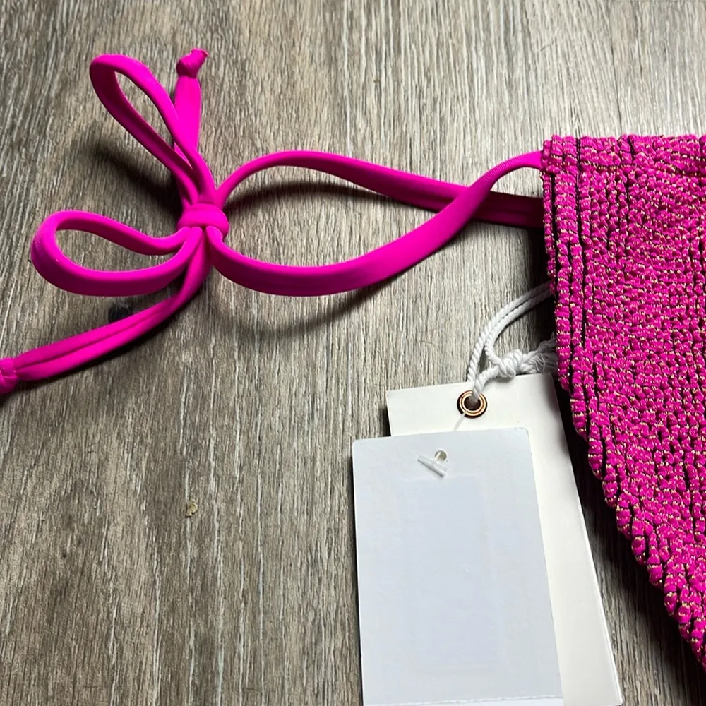 Good American Always Fits Bikini Bottom in Fuchsia Size 3/4 (Large-Extta Large) - Image 12