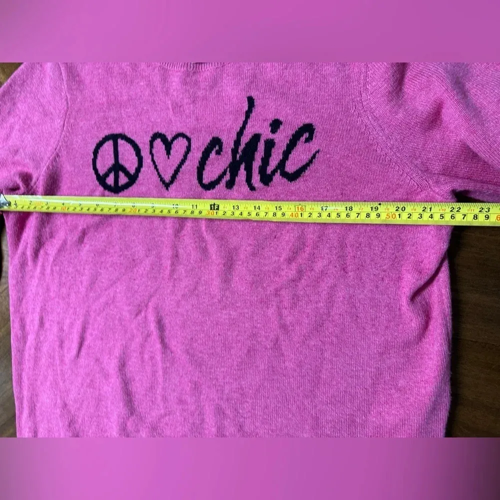 Chicos Cashmere-Blend Peace Love Chic Sweater Long Sleeve Soft Cozy Size 3 US XL - Image 5