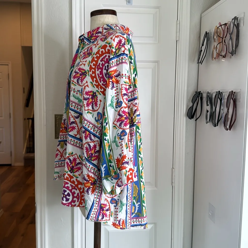 Cynthia Rowley  amalfi print button down blouse - Image 11