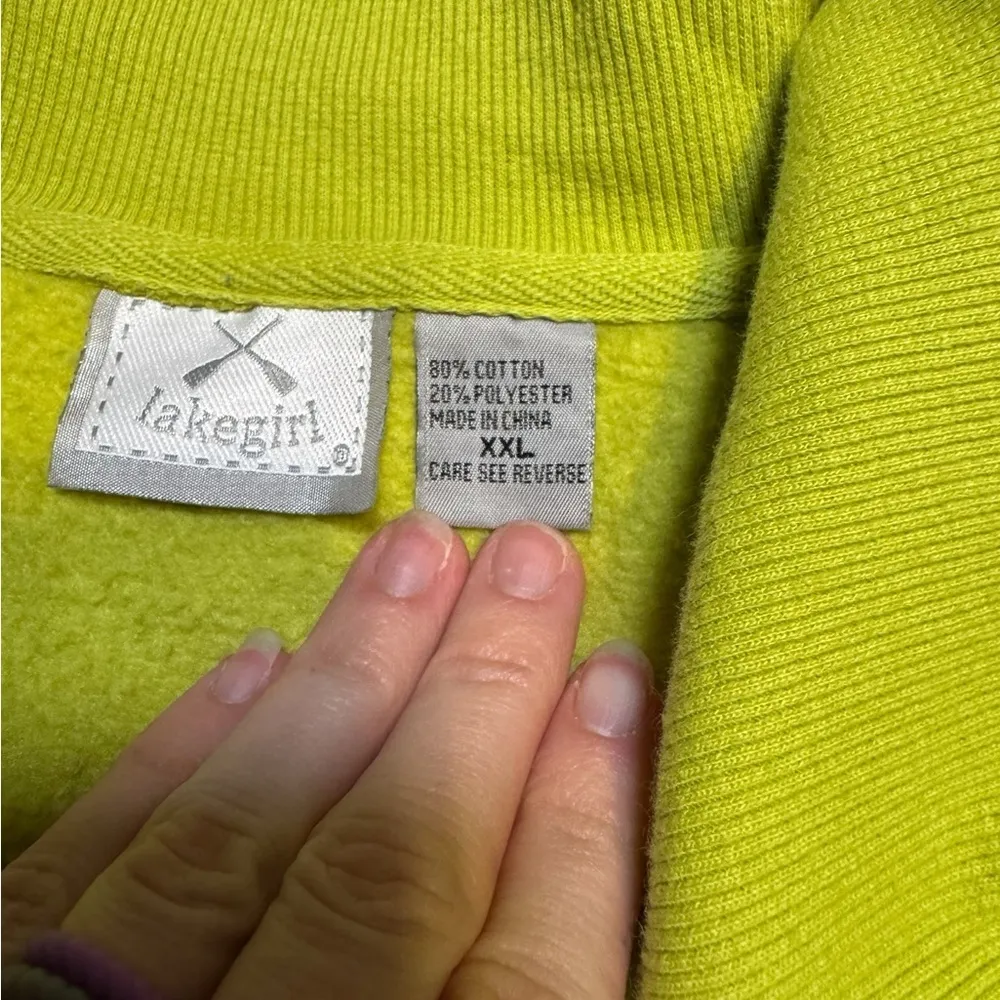 Lake Girl Classic Track Jacket in Lime Green XXL - Image 3