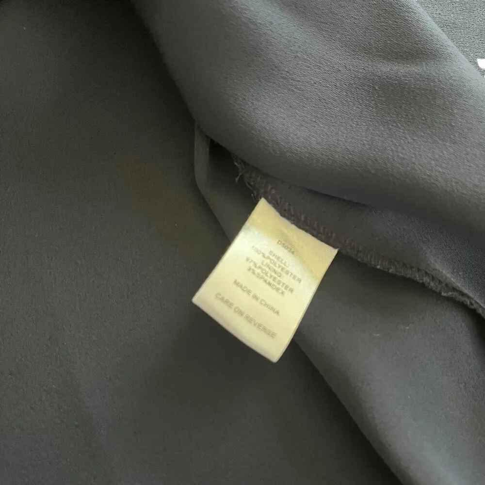 Alexia Admor Halima Navy Blue Piped Long Sleeve Belted Midi Shirt Dress Size 14 - Image 10