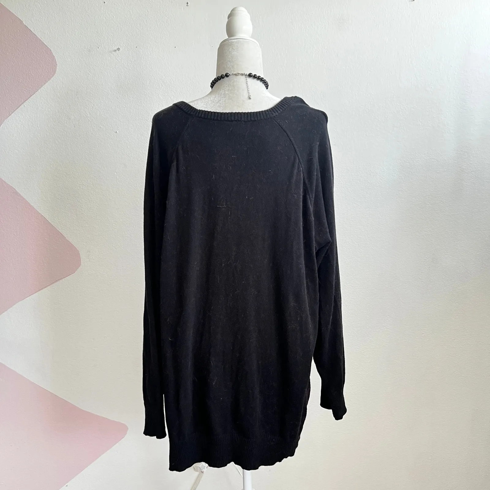 Torrid  Sz 4 Black Sugar Skull Goth Pullover Sweater Grunge Emo - Image 2