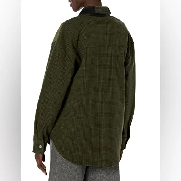 Steve Madden Sophia Plaid Flannel Button-Up Shirt Jacket Shacket Small - Image 4