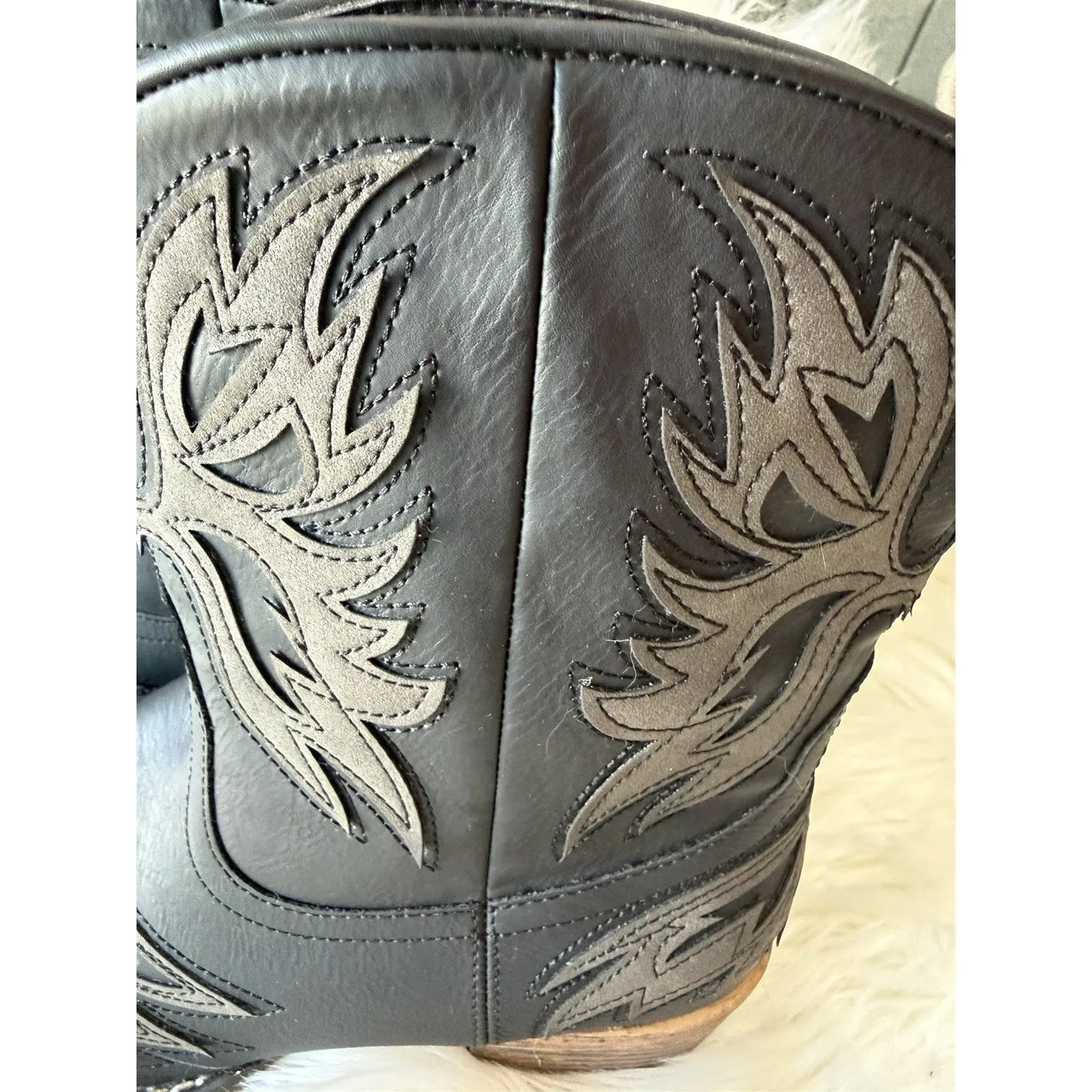 Roper Amelia Women Black Boots 9.5 Cowgirl Boho Western Country Chic Wildwest - Image 7