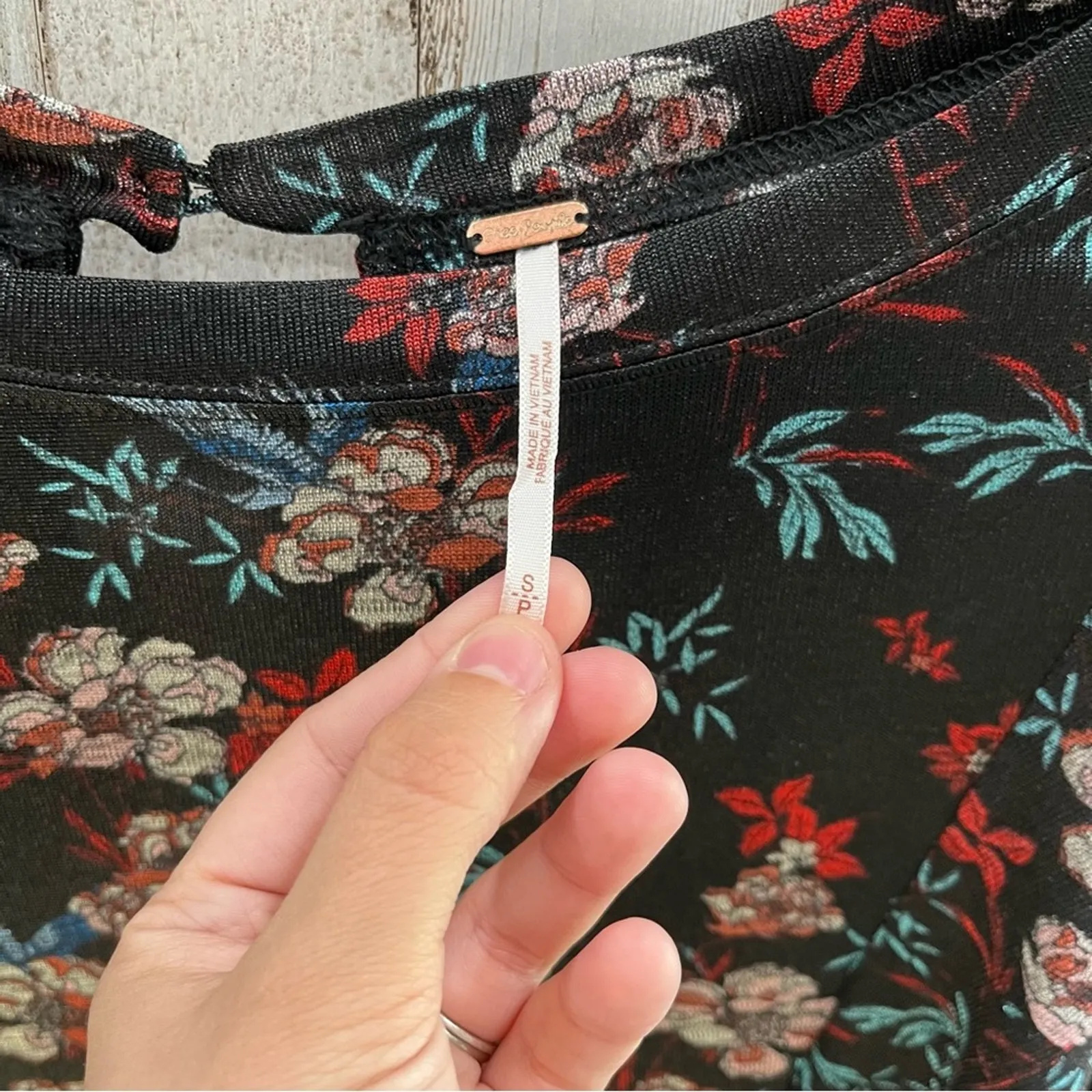 Free People Dock Street Floral Top Black Combo - Image 4