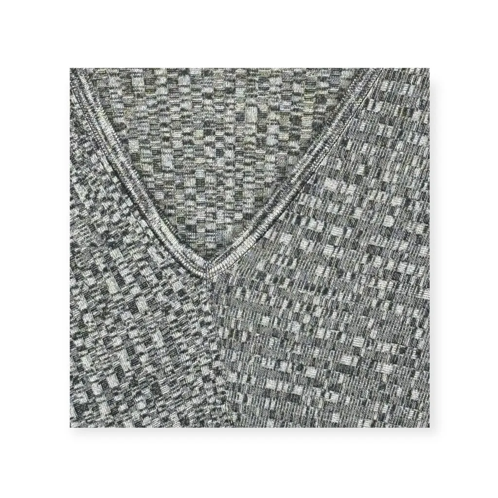 Exclusively Misook 𖤐 Asymmetrical V Neck Knit Tunic Sweater 𖤐 Black White 𖤐 XL - Image 6