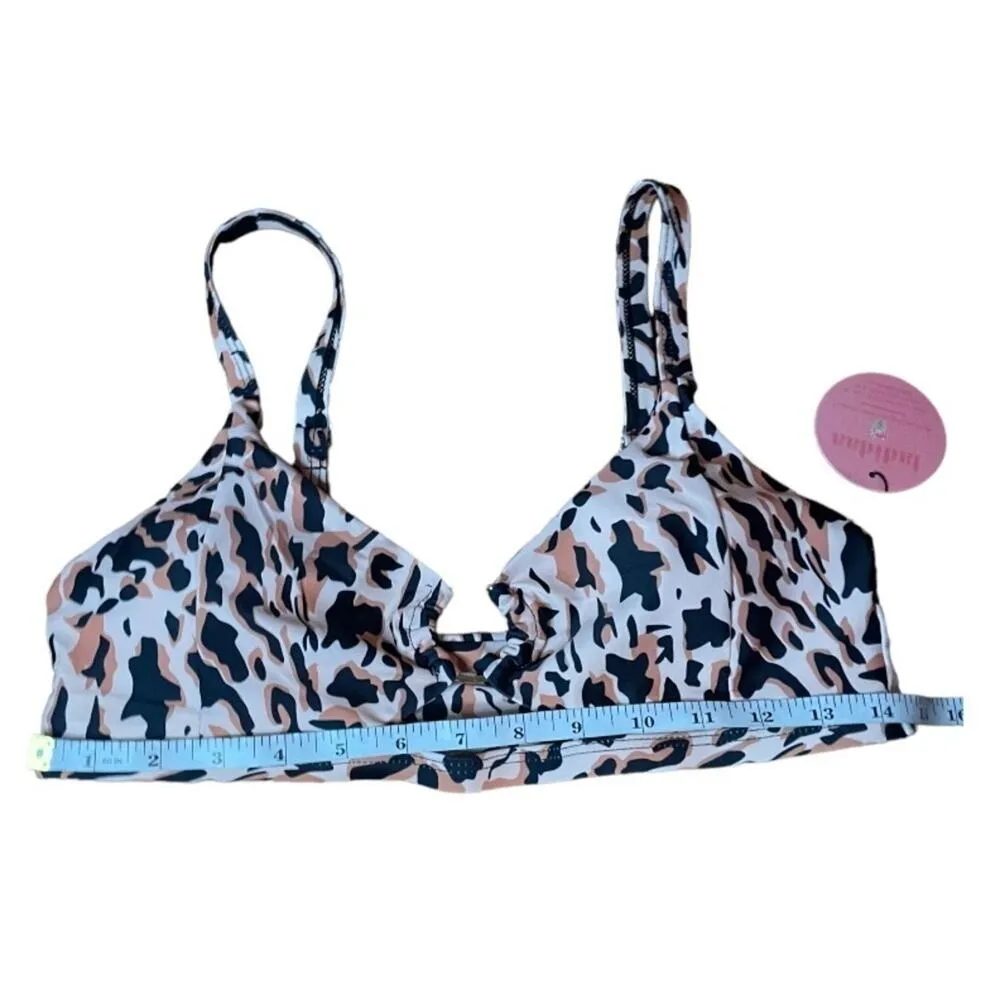 Leopard Print bikini Top NWT m Brown - Image 10