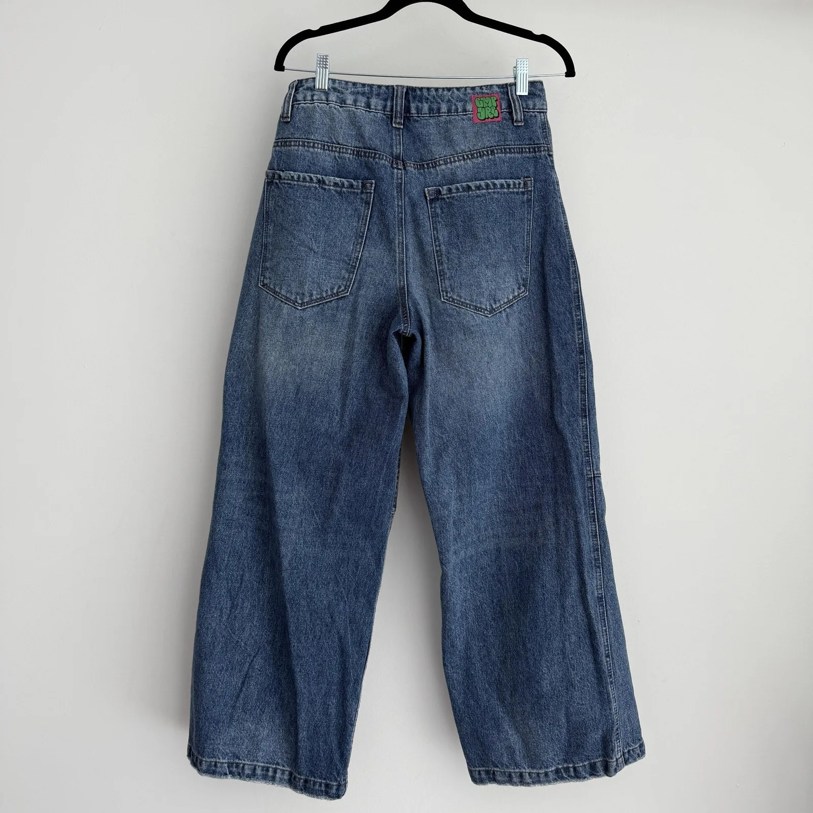 Empyre Jeans Womens 2 Blue Wide Leg Baggy Barrel Y2K Skater Streetwear Denim - Image 6