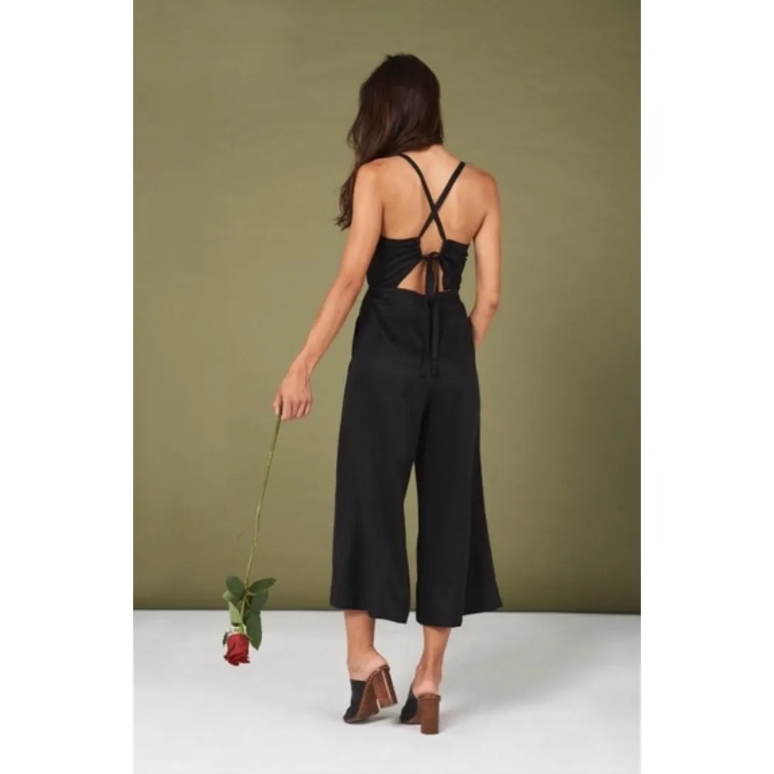 Whimsy + Row Augustine Jumpsuit in Black Twill - Image 2
