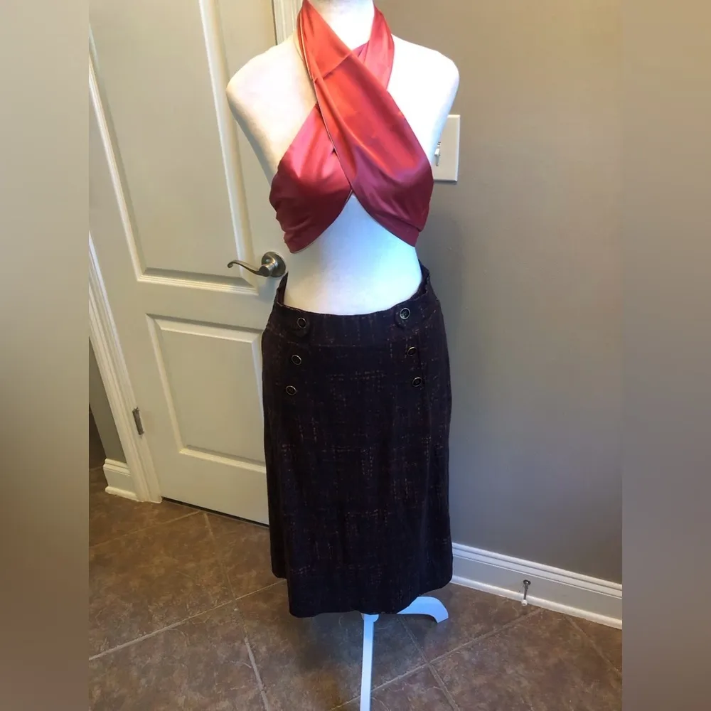NWOT Winter Skirt Dark Brown and other Colors Size Medium - Image 2
