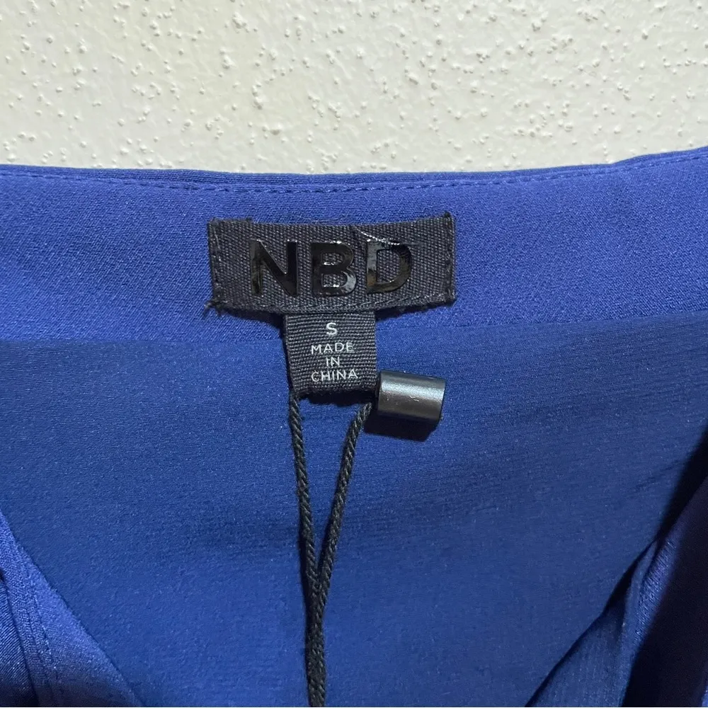 NEW NBD Revolve Cosmopolitan Mini Dress Blue Size Small Slit Party - Image 15