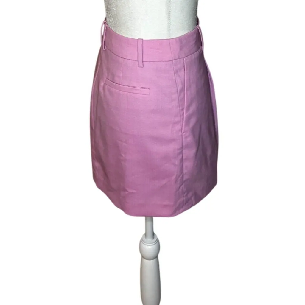 J. Crew Trouser mini skirt in Italian city wool blend in Pink 4 - Image 5