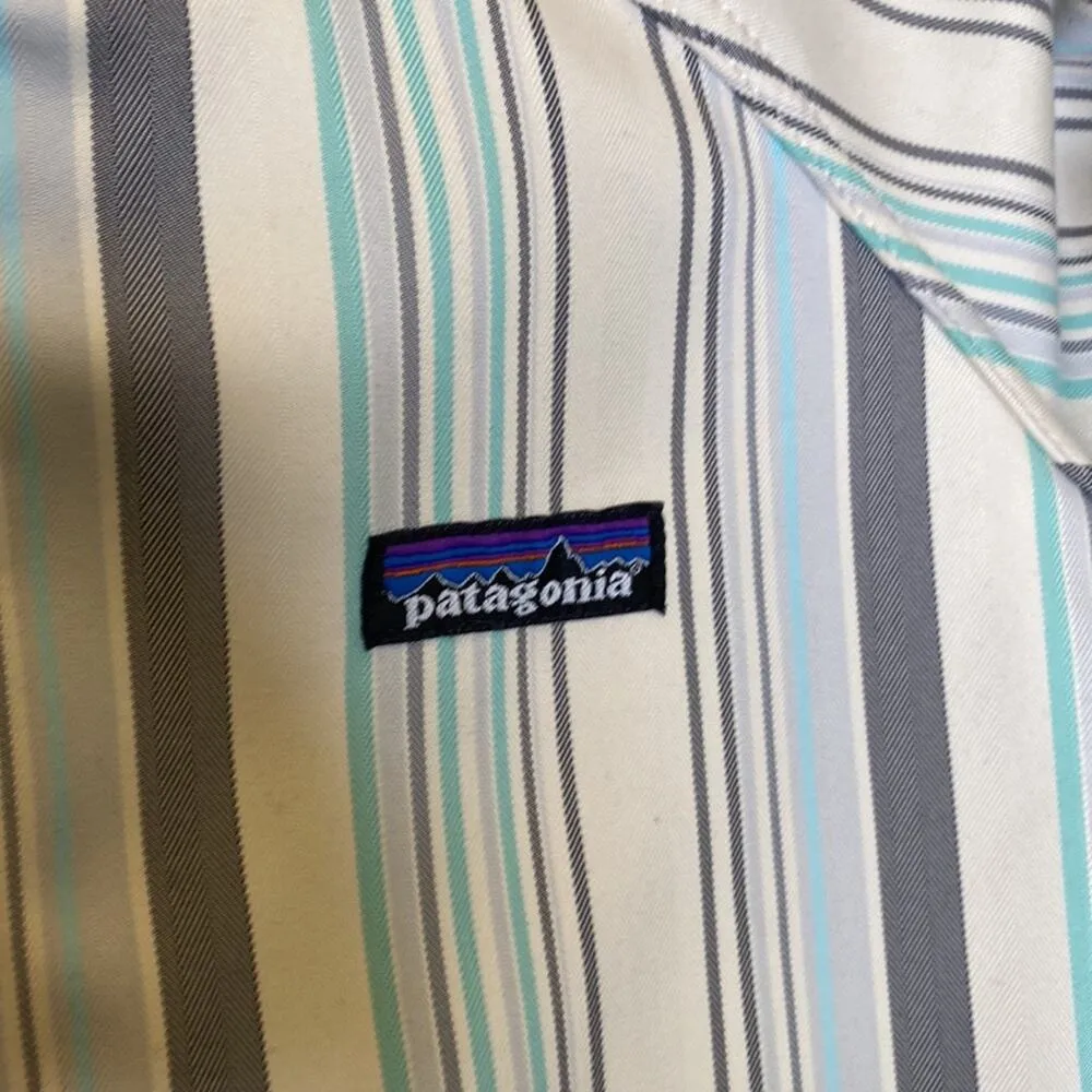 Patagonia Striped Women’s Soft Shell Jacket/Hoodie Zip Outdoors Polyester Sz Sm - Image 3