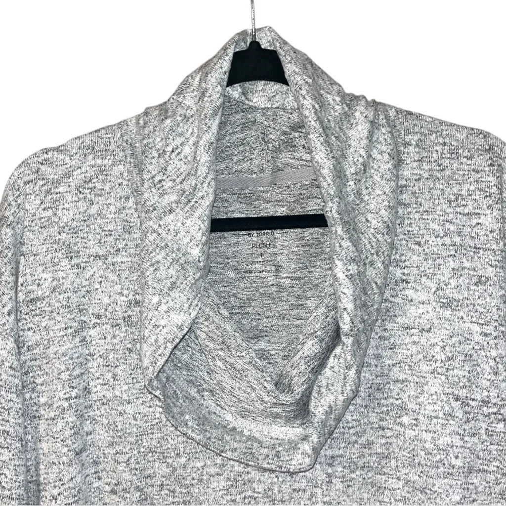 Size 1: Torrid Super Soft Plush Cowl Neck Long Sleeve Tunic Sweatshirt - Image 5