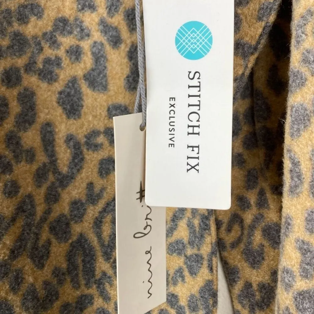 Nine Britton Fuzzy Animal Print Pullover Top Size XS (P15) NWT - Image 7