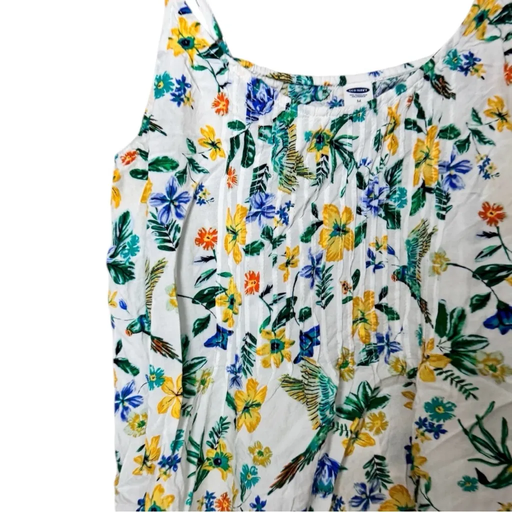 Old Navy Floral Print Top Thin Strap Flowy Blouse  Sz M - Image 5
